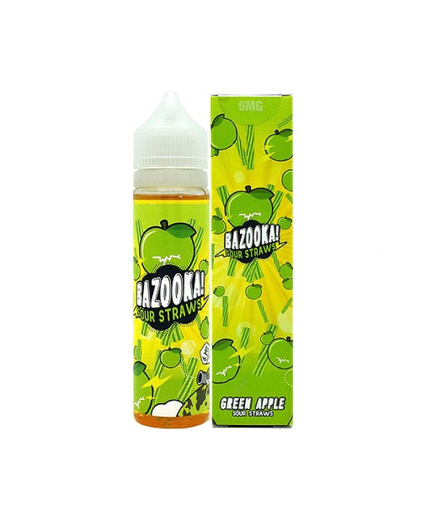 Green Apple Sour Straws by Bazooka Sour Straws 60m...