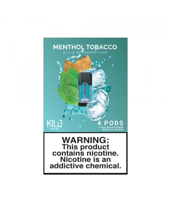 Menthol Tobacco - Pack of 4 Pods by Kilo 1K