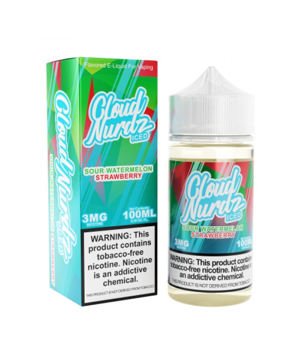 Sour Watermelon Strawberry Iced by Cloud Nurdz 100ml