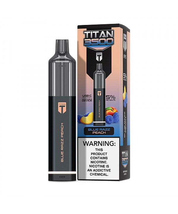 Blue Razz Peach Disposable Pod (3500 Puffs) by Titan 3500