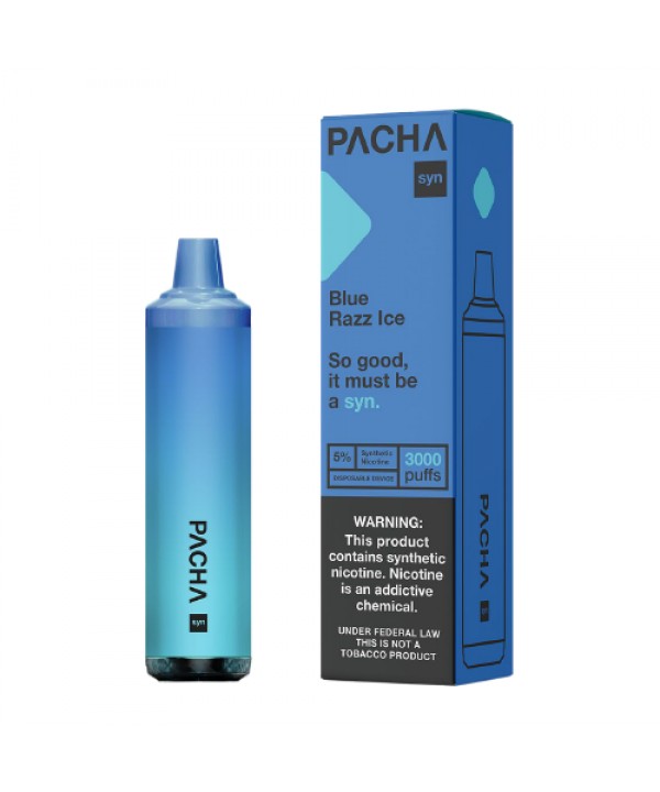 Blue Razz Ice Disposable Pod (3000 Puffs) by Pacha...