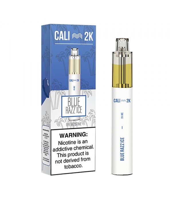 Blue Razz Ice (Frozen Blue Slush) Disposable Pod (2000 Puffs) by Cali Bars 2K