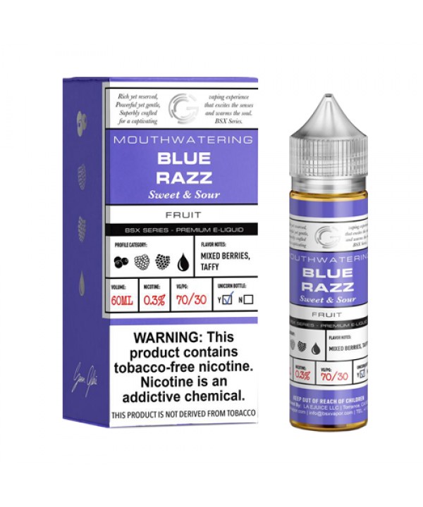 Blue Razz by Glas Basix Series 60ml