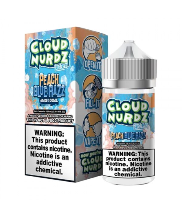 Peach Blue Razz Iced by Cloud Nurdz 100ml