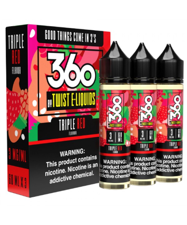 Triple Red by 360 Twist E-Liquids 180ml (3x60ml)