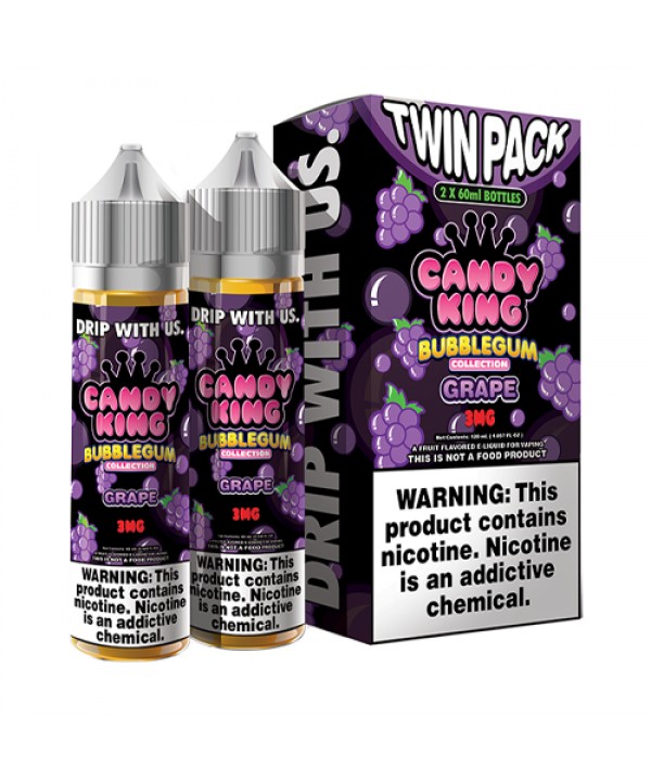 Grape by Candy King Bubblegum Collection 120ml (2x...