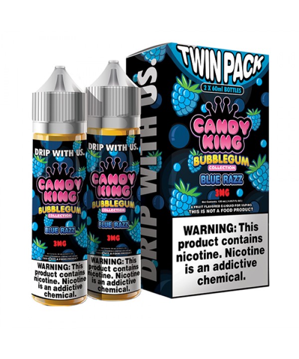 Blue Razz by Candy King Bubblegum Collection 120ml (2x60ml)