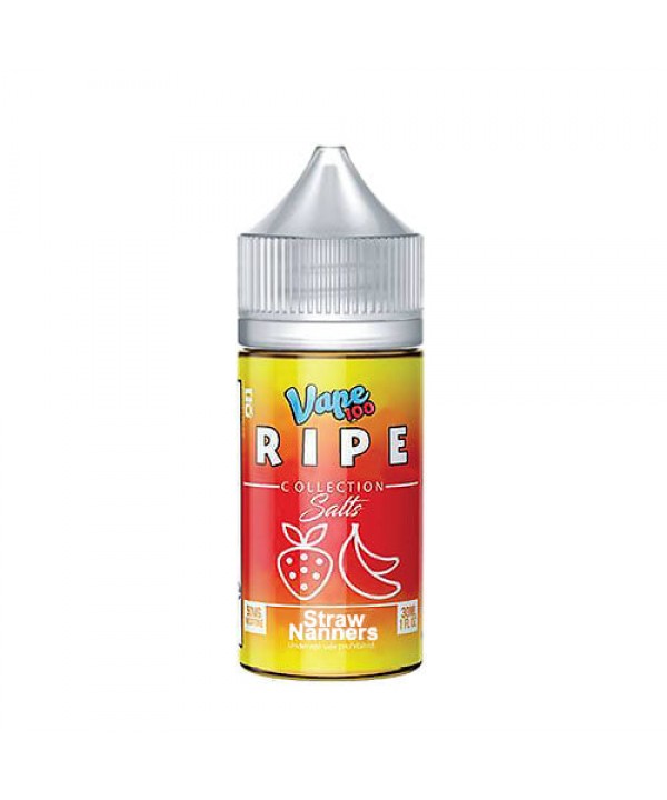 Straw Nanners by Vape 100 Ripe Collection Salts 30ml